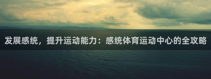 谈球吧体育官网：发展感统，提升运动能力：感统体育运动中心的全攻略