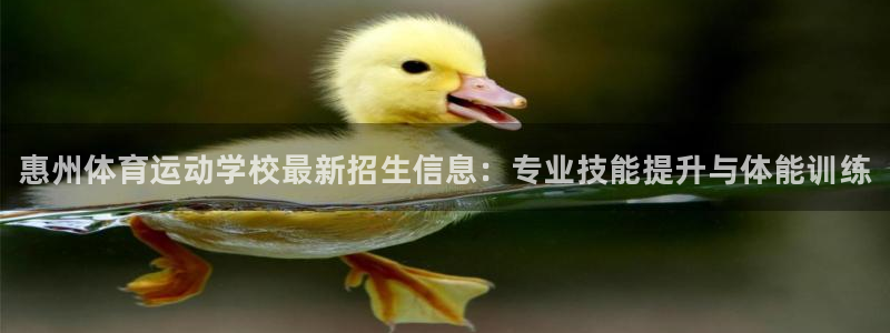 谈球吧体育：惠州体育运动学校最新招生信息：专业技能提升与体能训练