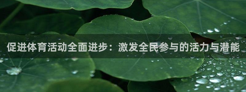 谈球吧体育：促进体育活动全面进步：激发全民参与的活力与潜能