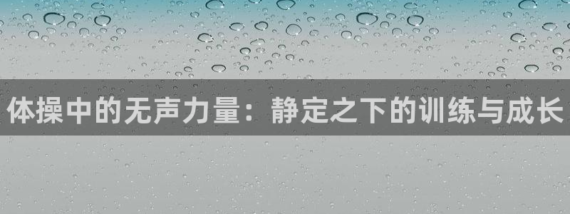 谈球吧：体操中的无声力量：静定之下的训练与成长