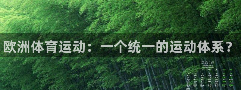 谈球吧体育：欧洲体育运动：一个统一的运动体系？